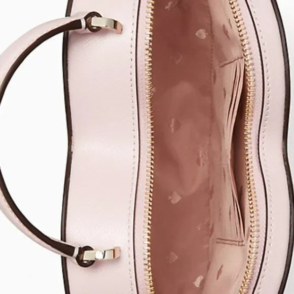 NWT Kate Spade Love Shack Heart Crossbody Purse Leather Chalk Pink Light $329 - Picture 6 of 6